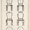 Plans et elévations de plusieurs chaises a la mode.