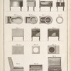 Plans coupes et elévations de diverses chaises d'aisances.