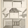 Plans coupes et elévations d'un bureau fermé.