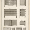 Plan coupes et elévations d'une commode.