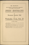 Program for the appearance of Diaghilev's Ballets Russes at Harmanus Bleecker Hall, Albany, February 10, 1916