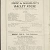 Ballets Russes (Diaghilev), American tour, 1915-1916.