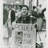 Sylvia Rivera of STAR (Street Transvestites Action Revolutionaries) at Bellevue Hospital demonstration, Fall 1970