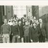 Rockefeller Five" pose with supporters in front of Manhattan Criminal Court building, 1970 Sep 29