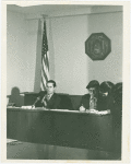Stephen Solarz and Tony Olivieri at gay rights hearings, New York City, 1971 Jan
