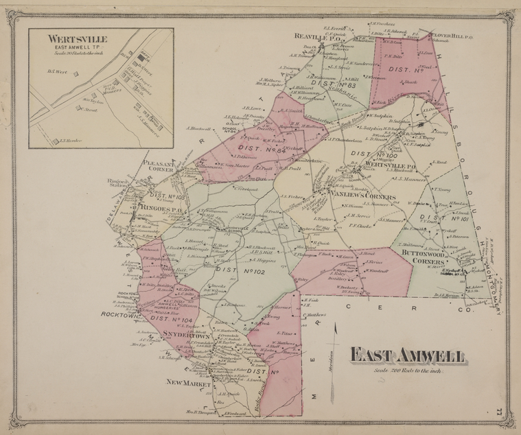 East Amwell [Township]; Wertsville [Village] NYPL Digital Collections