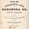 New topographical atlas of Saratoga Co., New York