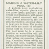 Making a water-lily pool. (B).