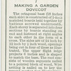 Making a garden dovecot.