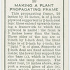 Making a plant propagating frame.