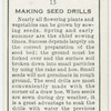 Making seed drills.