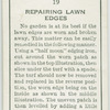 Repairing lawn edges.