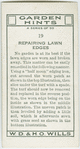 Repairing lawn edges.
