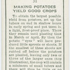 Making potatoes yeild good crops.