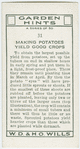 Making potatoes yeild good crops.