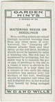 Watering seeds or seedlings.