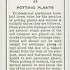 Potting plants.