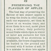 Preserving the flavour of apples.