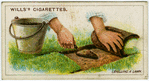 Levelling a lawn.