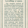 Levelling a lawn.