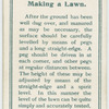 Making a lawn.