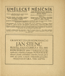 Umelecký mesícník. Roč. 2, čís. 1. [Title page]