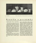 Kronika a poznámky.