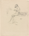 The little nude model resting