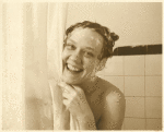 Barbara Gittings in shower, circa 1962