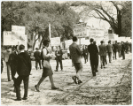 Ernestine Eckstein in picket line