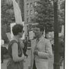 Barbara Gittings and Dick Leitsch talking #2, test print