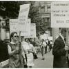 Barbara Gittings in the picket line