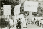 Men in picket line