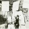 Men in picket line (test print)