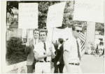 Men in picket line (test print)