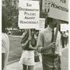 Woman in picket line