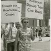 Barbara Gittings picketing