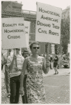 Barbara Gittings picketing