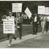 Barbara Gittings and Frank Kameny leading the picket line
