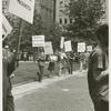 Lilli Vincénz in picket line