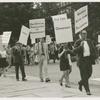 Foster Gunnison leading the picket line