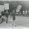 Kay Tobin Lahusen in picket line