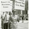 Barbara Gittings picketing