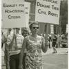 Barbara Gittings picketing