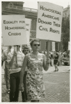 Barbara Gittings picketing