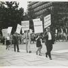 Foster Gunnison leading the picket line