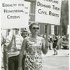 Barbara Gittings picketing