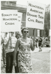 Barbara Gittings picketing