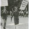 Kay Tobin Lahusen in picket line, detail