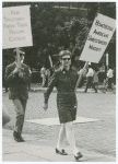 Kay Tobin Lahusen in picket line, detail